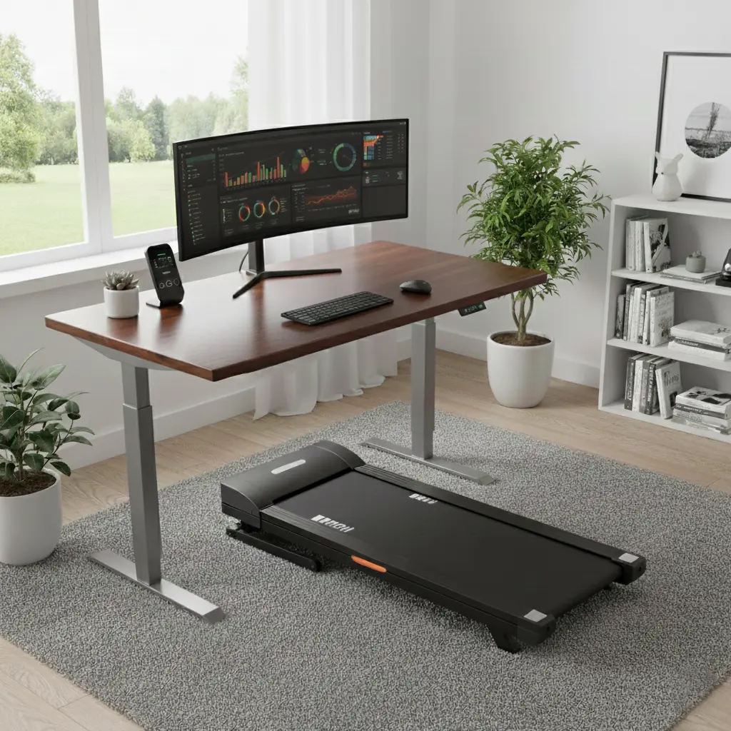 Стол и беговая дорожка: идеальный союз для продуктивной работы и здоровья