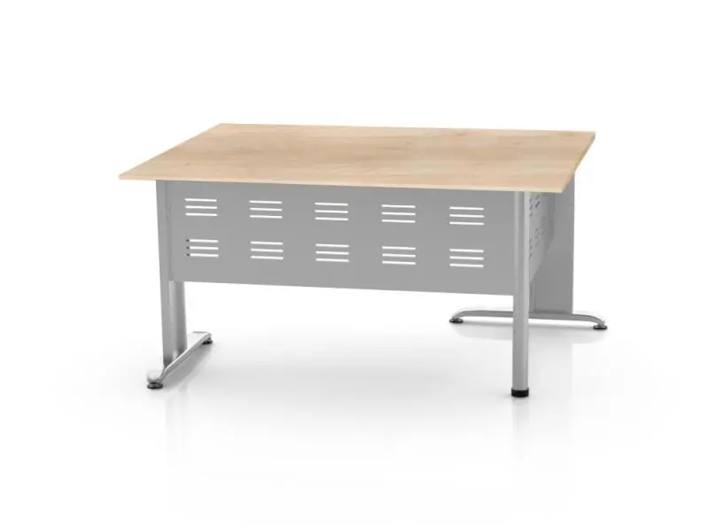 Прочный и надёжный офисный стол с металлическим каркасом