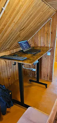 Стол Ergostol DeskUp 
(S11-22RE-B) (120*60 см, Столешница прямоугольная 4R, ЛДСП 15 мм, Дерево лофт / Черный